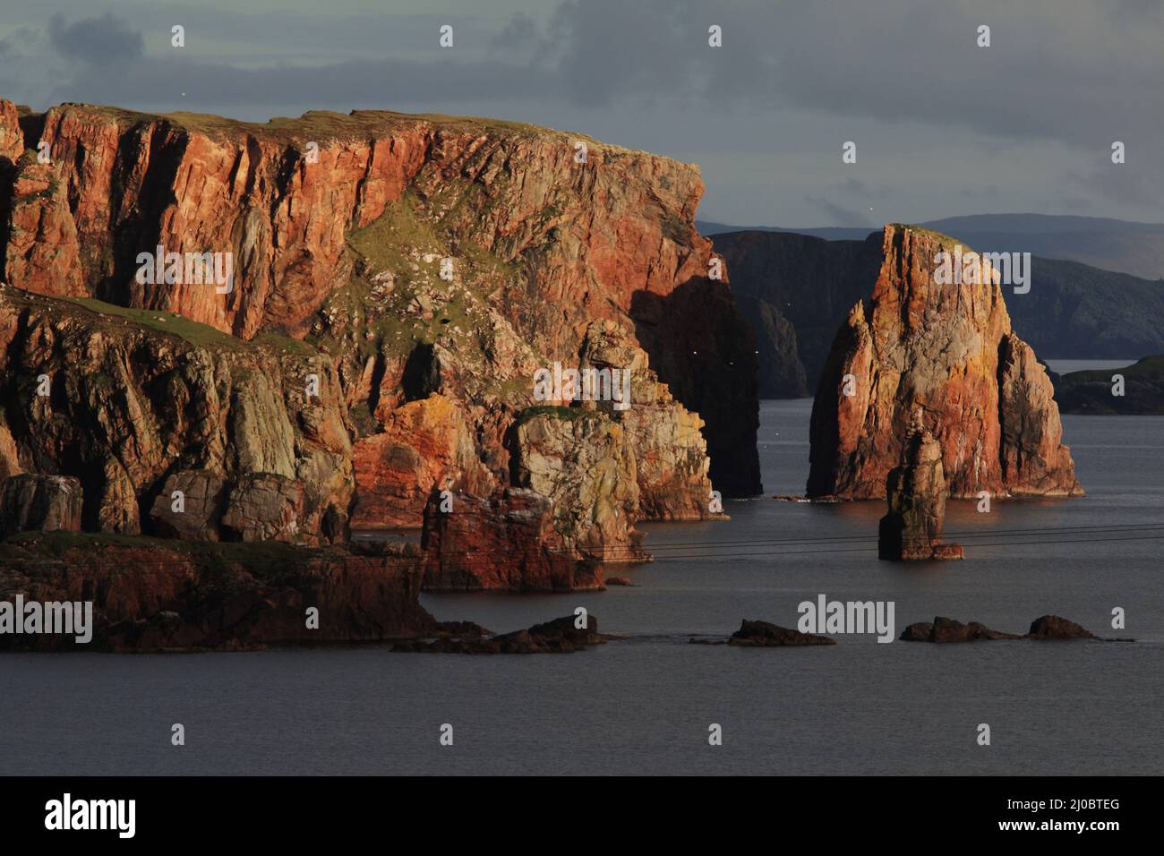 Scogliere di Neap, penisola di Eshaness, Isole Shetland, Scozia Foto Stock