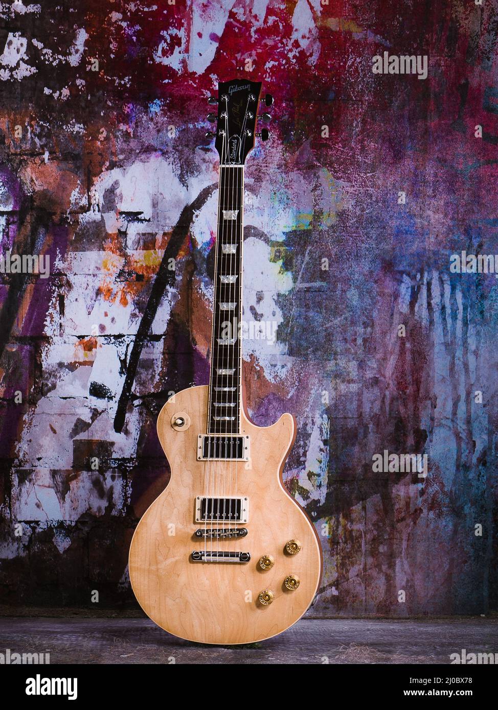 Chitarra elettrica Maple les paul Foto Stock