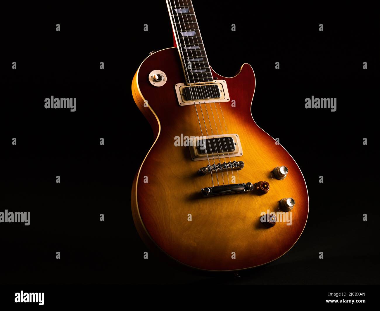 Sunburst CSL Les Paul Foto Stock