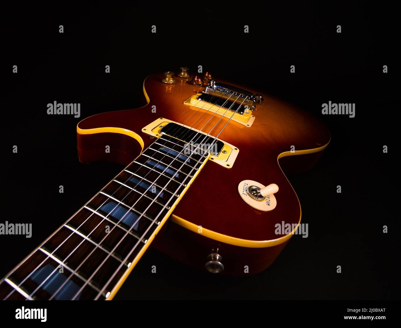 Sunburst CSL Les Paul Foto Stock