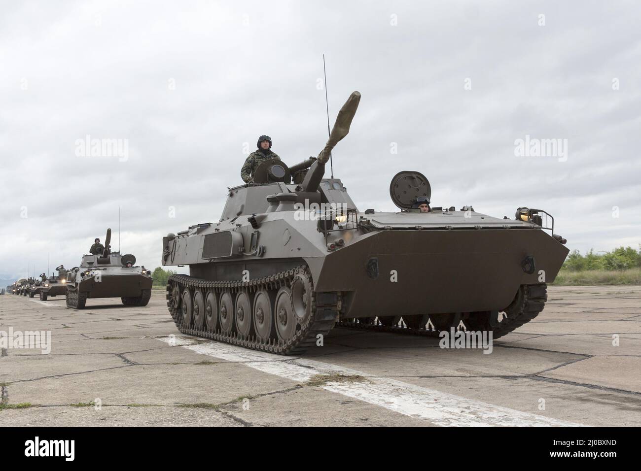 Carri armati di battaglia dell'esercito bulgaro Foto Stock