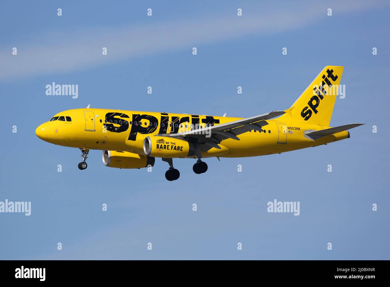 Aeromobile Spirit Airlines Airbus A319 Foto Stock