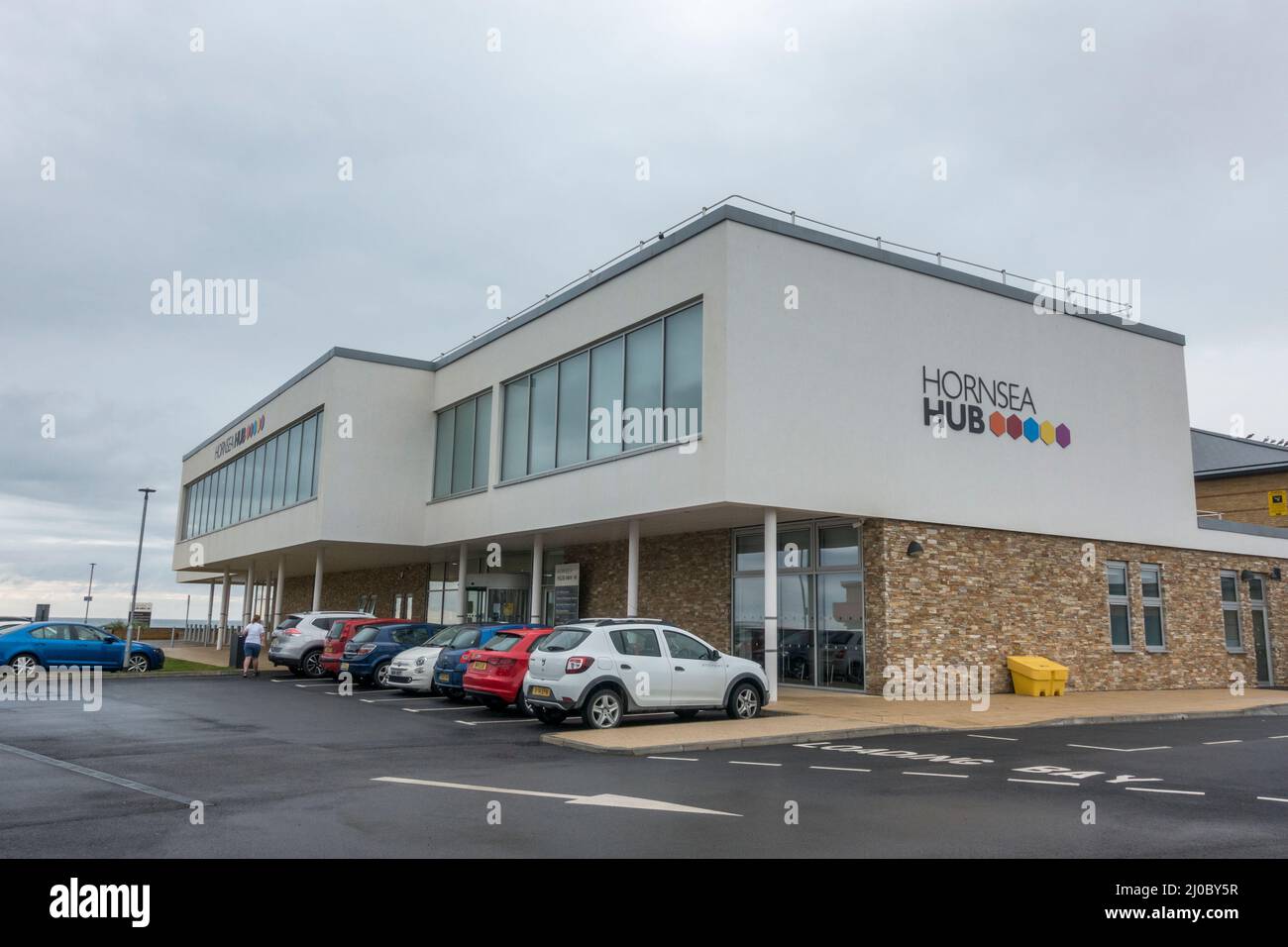 Hornsea Hub centro sportivo/di svago a Hornsea, una città balneare in East Riding of Yorkshire, Inghilterra. Foto Stock