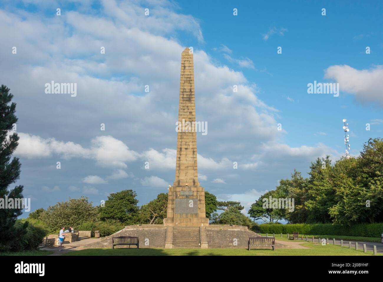 The Oliver's Mount War Memorial, Scarborough, North Yorkshire, Regno Unito. Foto Stock