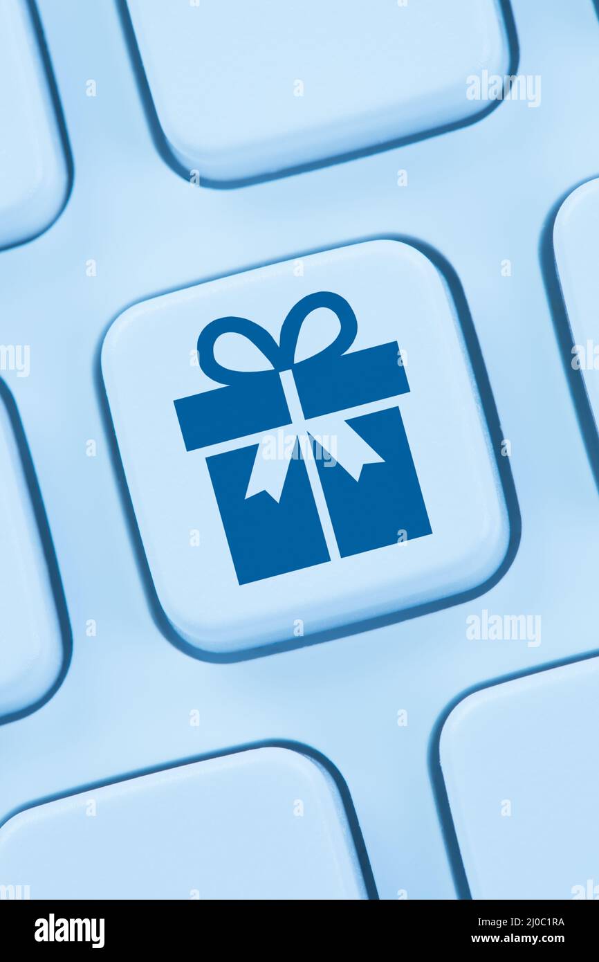 Regali regalo online ordine di acquisto Internet Foto Stock