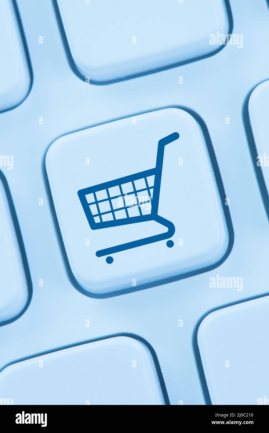 Shopping online e-commerce shopping internet computer web Foto Stock