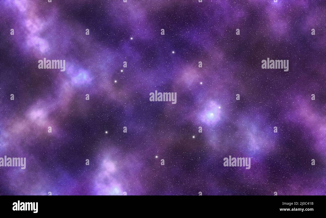 Costellazione di stelle Ofiuchus, cielo notturno, grappolo di stelle, spazio profondo, Serpentario, portatore serpente Foto Stock