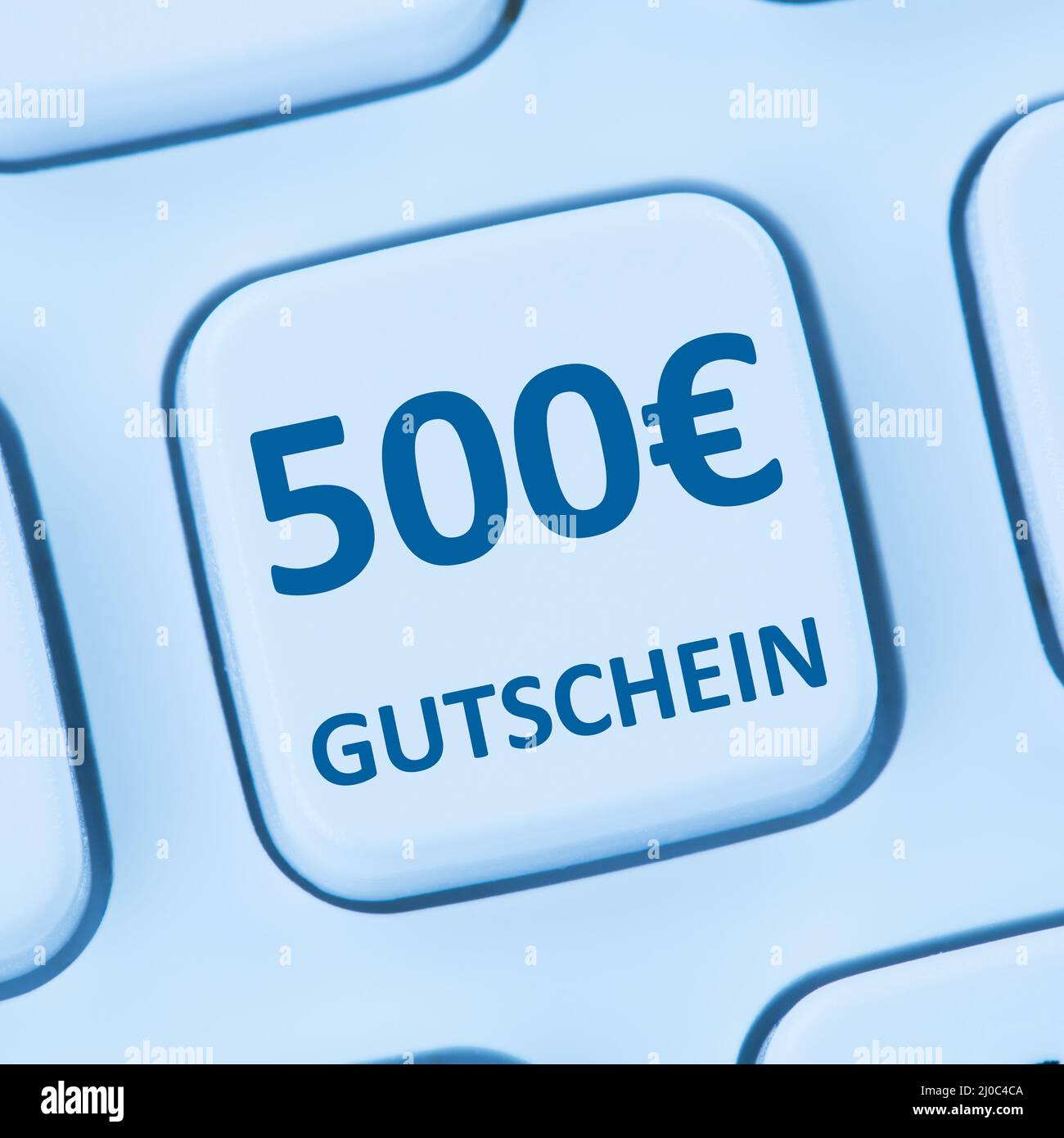 500 Euro Buono regalo Buono regalo Sconto Online Shopping Internet Foto Stock
