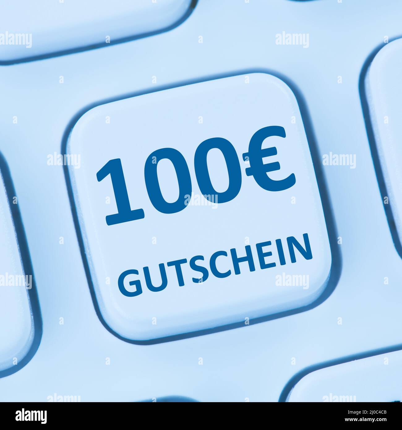 100 Euro Buono regalo Buono regalo Sconto Online Shopping Internet Foto Stock