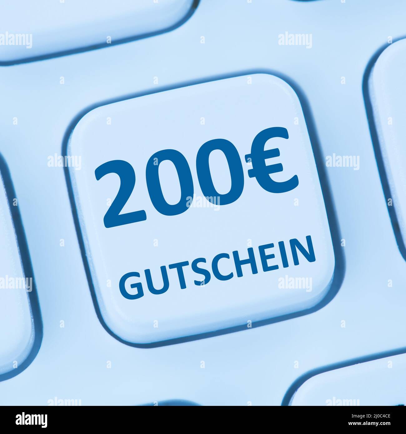 Buono sconto 200 euro per lo shopping online Foto Stock