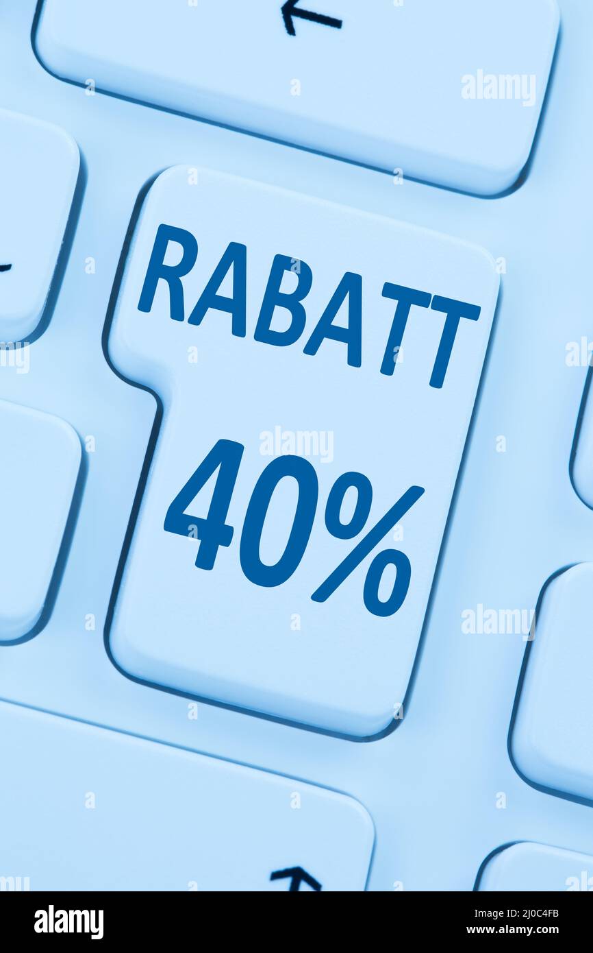 40% 40% di sconto pulsante bonus shopping online Foto Stock