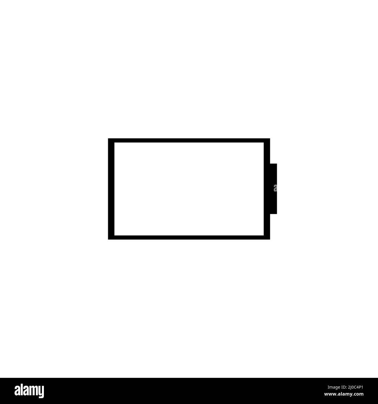 Icona della batteria illustrazione energia carica nastro adesivo vuoto Foto Stock