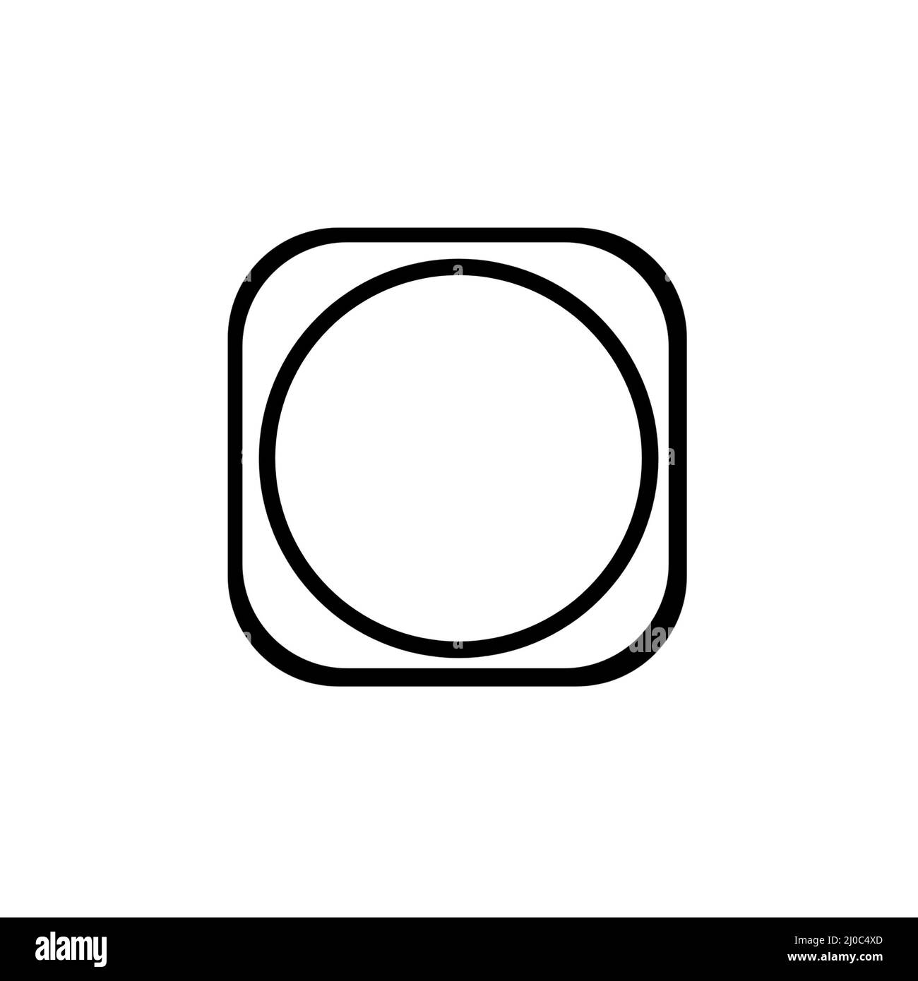 Icona multimediale adesivo riproduzione freccia di arresto avanti elementi di avvio illustrazione Foto Stock