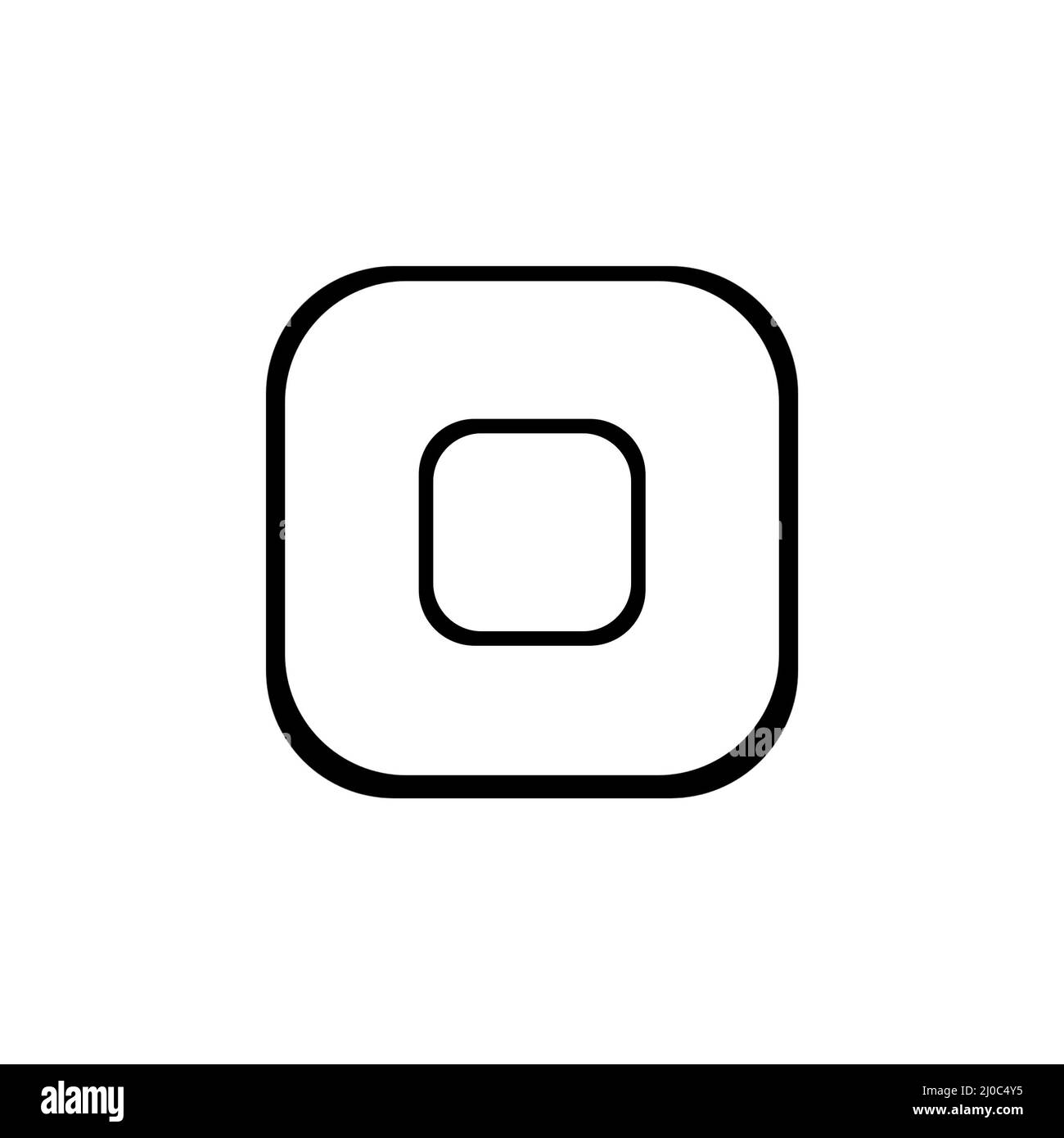 Icona multimediale adesivo riproduzione freccia di arresto avanti elementi di avvio illustrazione Foto Stock