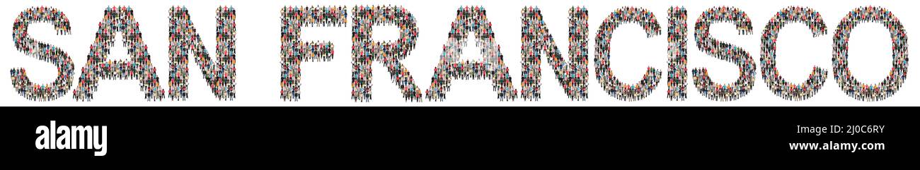 San Francisco persone gruppo persone gruppo persone Foto Stock