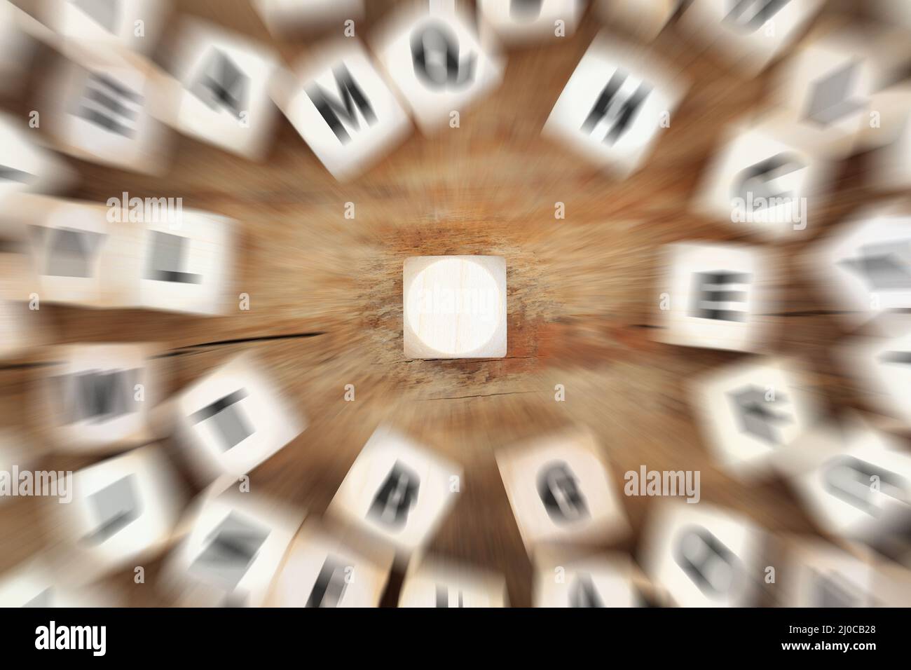 Spazio di copia libero del testo del cubo per un concetto di affari di lettera o di testo Foto Stock