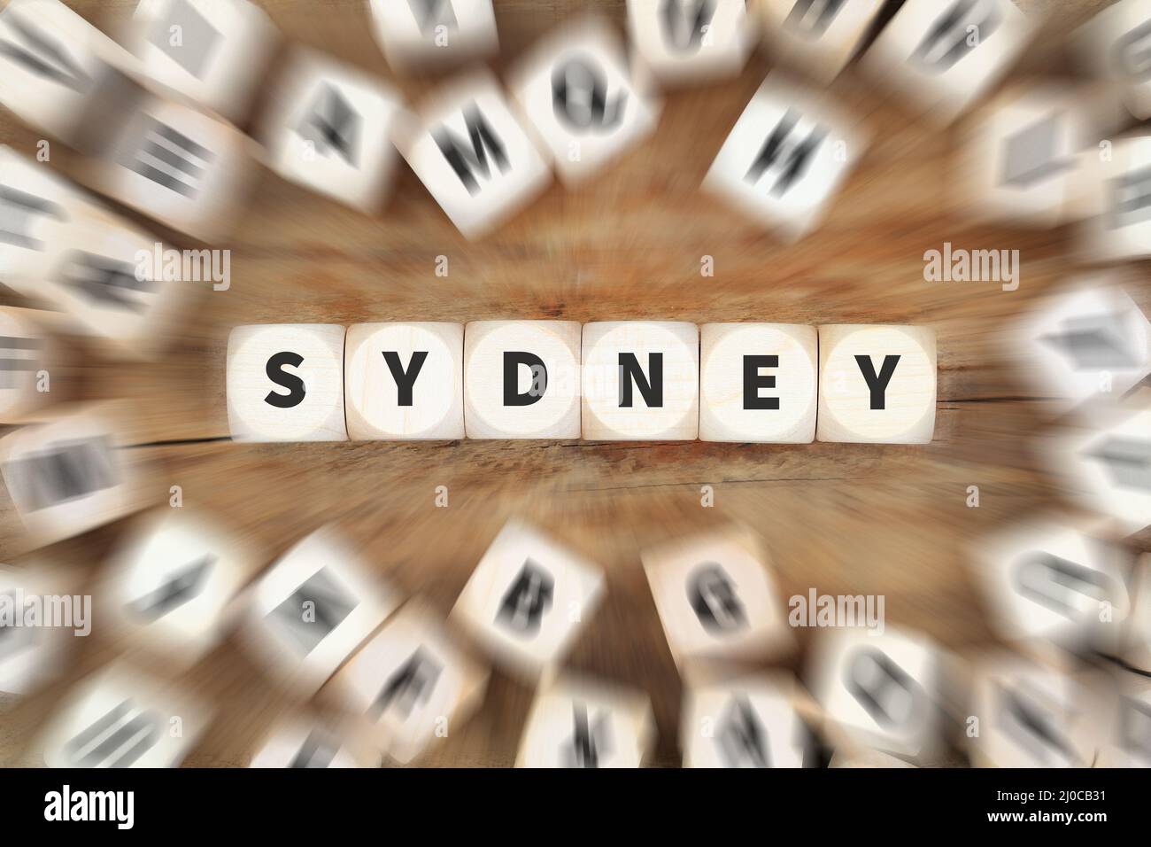 Concetto di business cubo della città di Sydney Australia Foto Stock