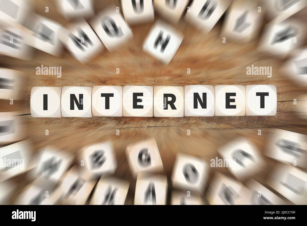 Internet comunicazione online cubo business concetto Foto Stock