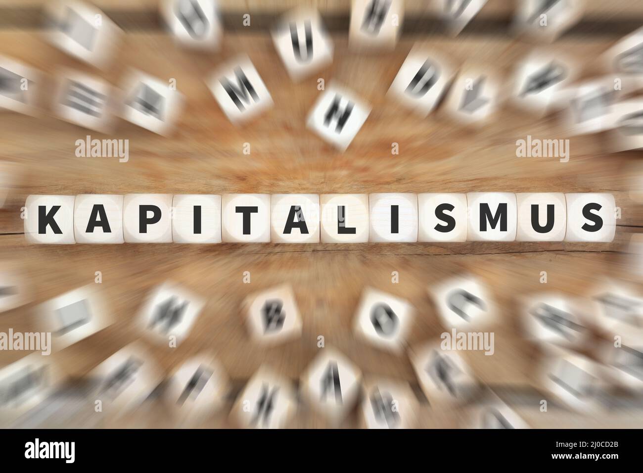 Capitalismo politica economia ricca finanza denaro dice business concept Foto Stock