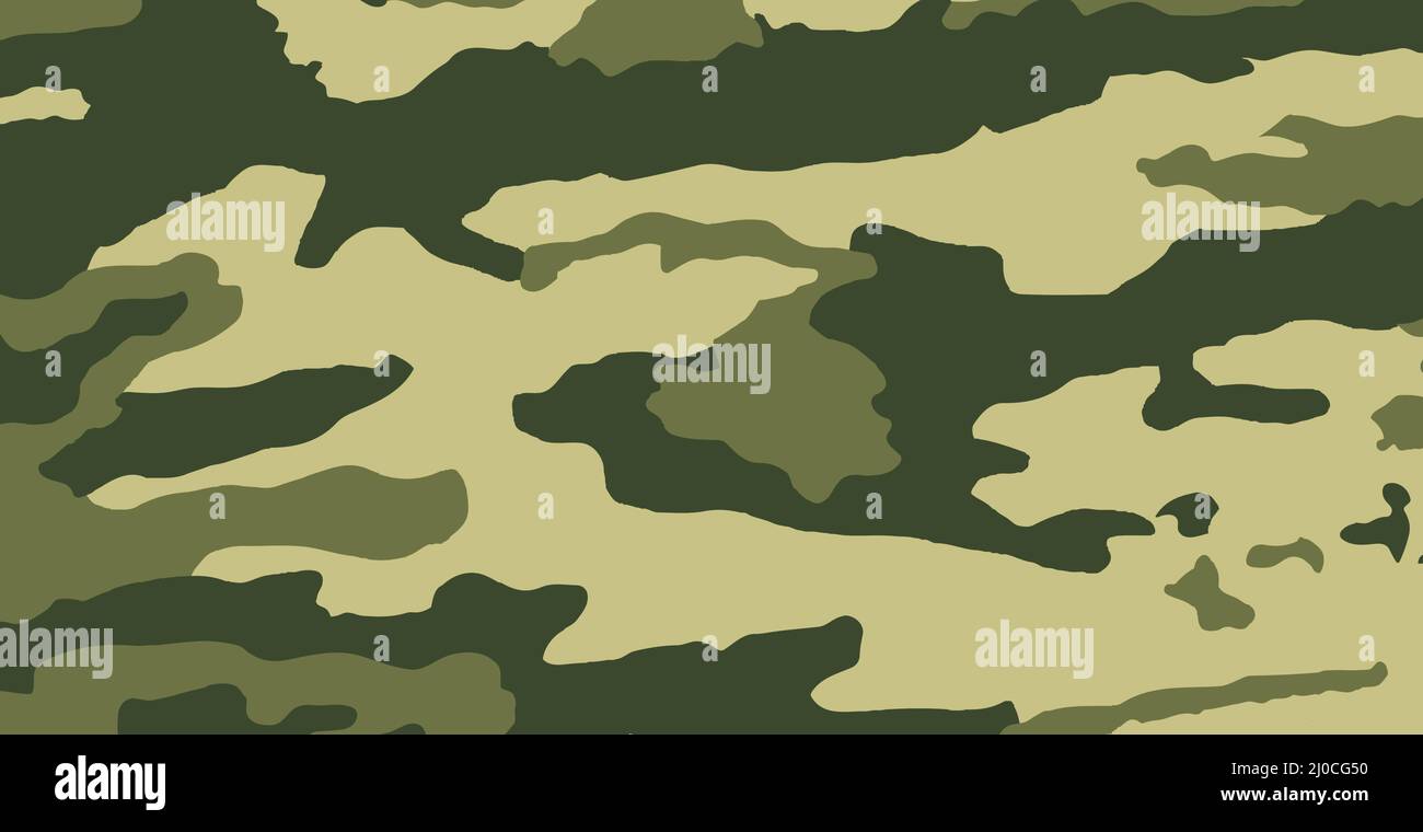 Sfondo panoramico texture militare kaki sabbia camouflage - illustrazione vettoriale Illustrazione Vettoriale