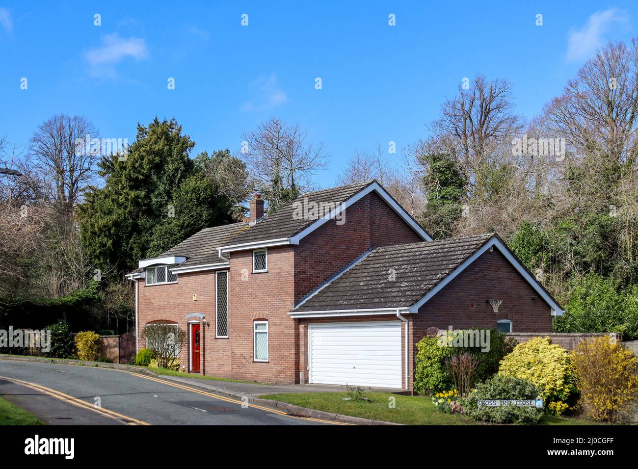 Casa indipendente ricca con garage, high end Foto Stock