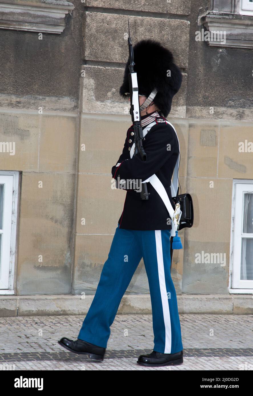 Copenhagen - Royal Life Guards. Foto Stock