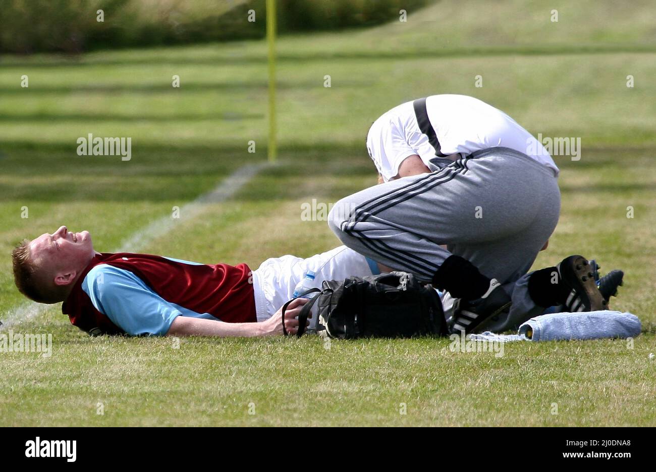 Lesioni di gioco del calcio Foto Stock