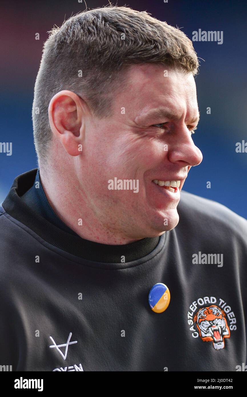 Huddersfield, Inghilterra - 12th marzo 2022 - Lee Radford, allenatore dei Castleford Tigers. Rugby League Betfred Super League Round 5 Huddersfield Giants vs Castleford Tigers al John Smith's Stadium, Huddersfield, Regno Unito Dean Williams Foto Stock