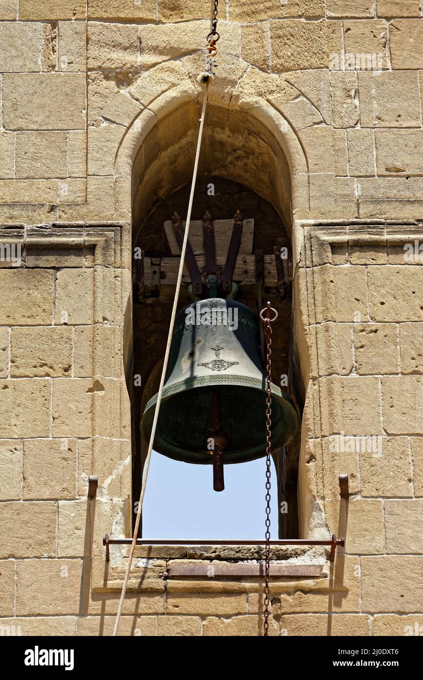 Un vecchio campanile a Nicosia Foto Stock