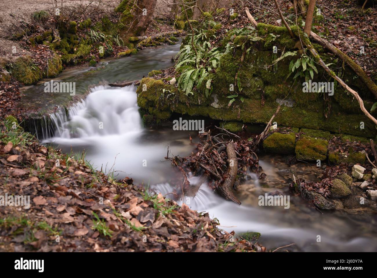 Waterstream Bad Urach Foto Stock