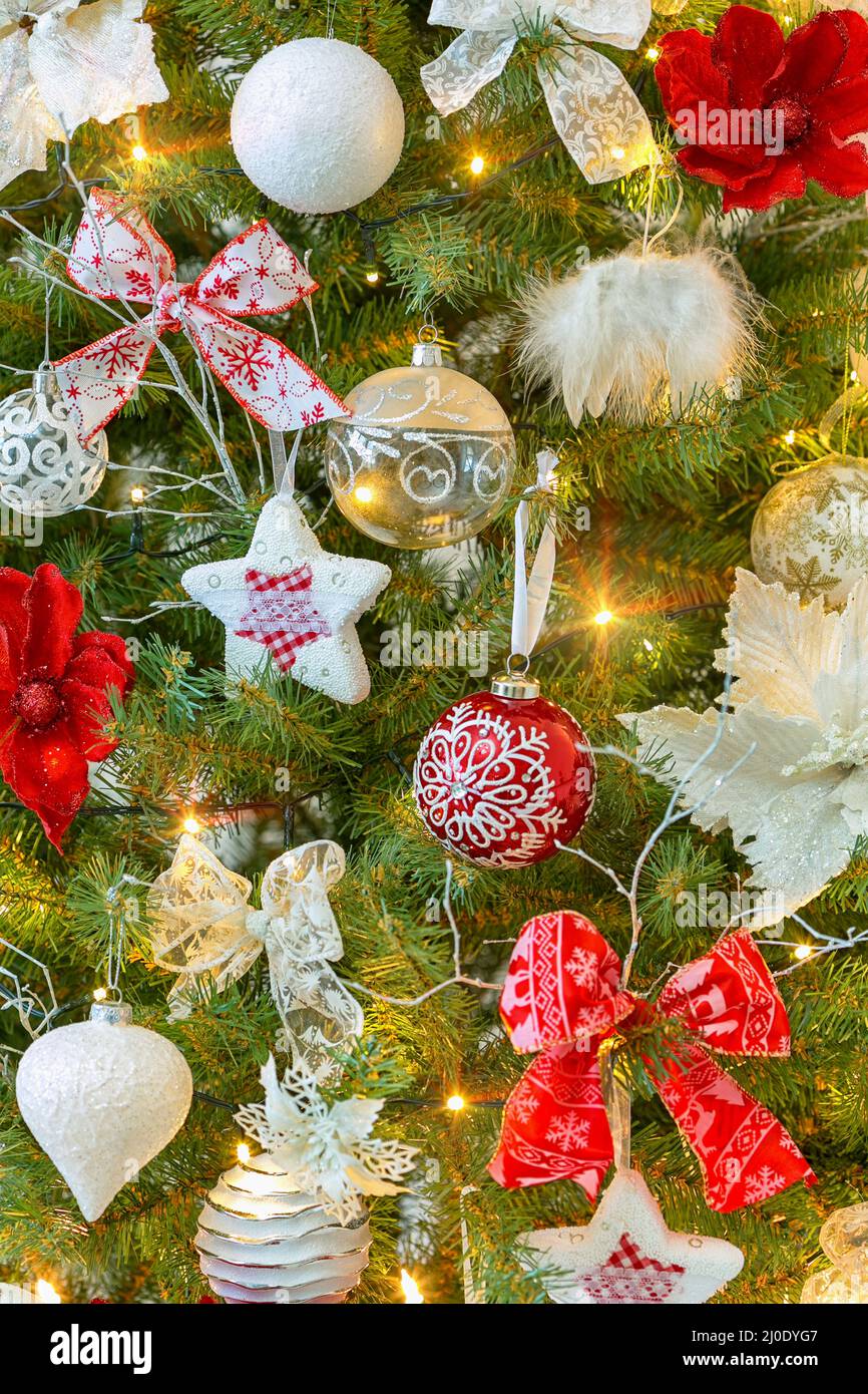 Le decorazioni di Natale Foto Stock