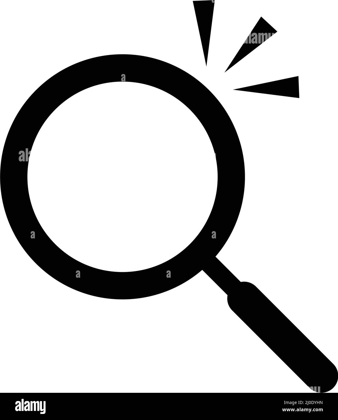 Icona a forma di lente di ingrandimento pop. Icona di ricerca. Vettore modificabile. Illustrazione Vettoriale