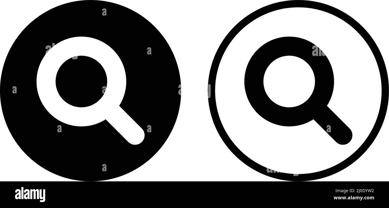 Icone lente di ingrandimento. Vettore modificabile. Illustrazione Vettoriale