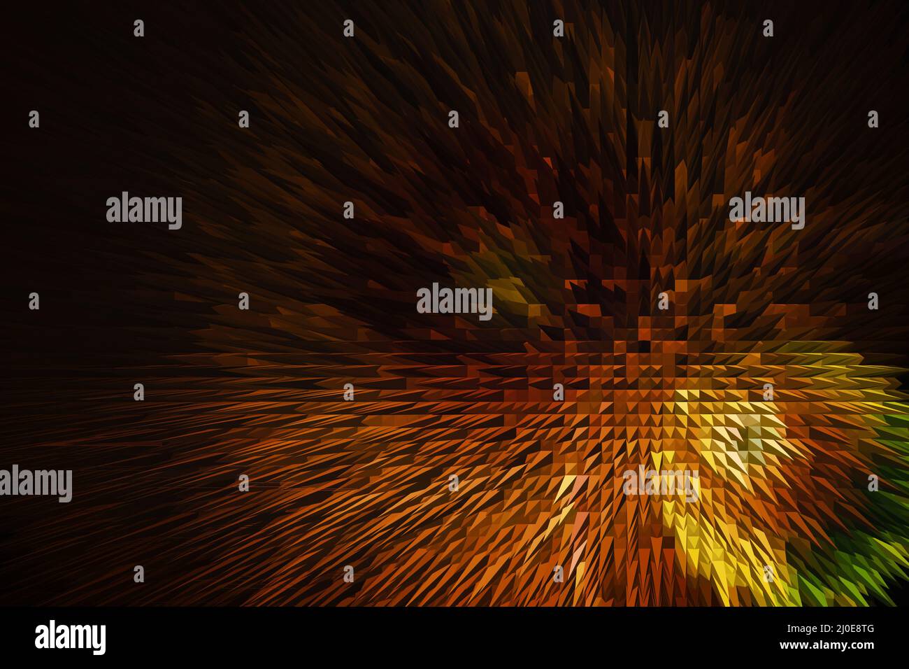 Sfondo astratto arancione e marrone con motivi geometrici goffrati Foto Stock