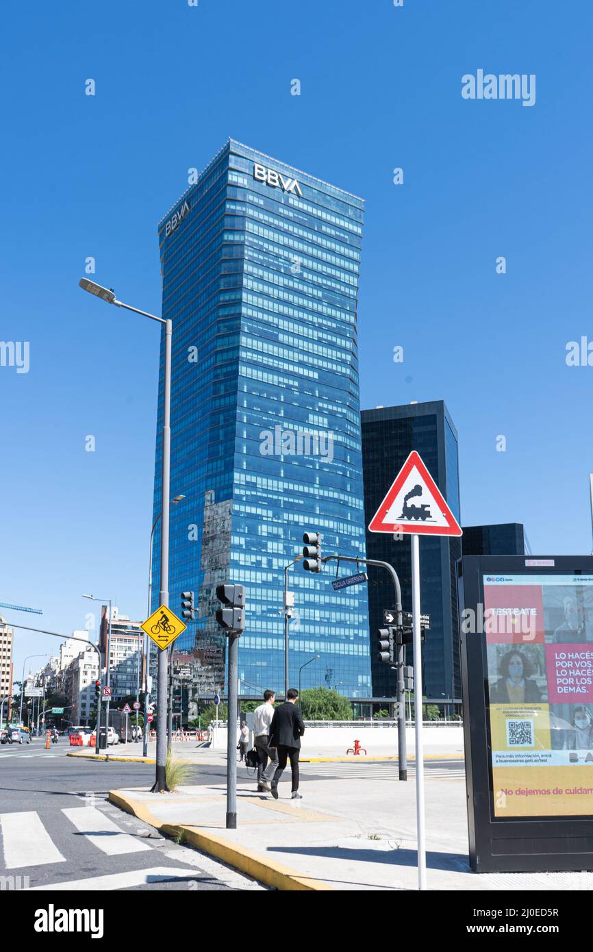 BBVA Banca francese edificio Buenos Aires Foto Stock