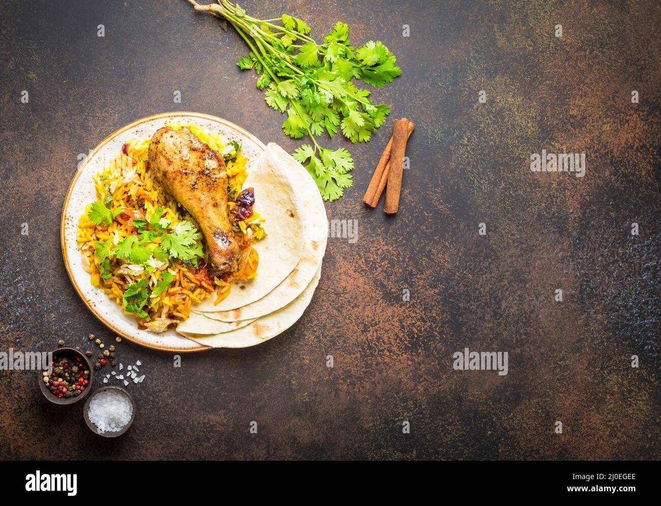 Biryani piatto di pollo Foto Stock