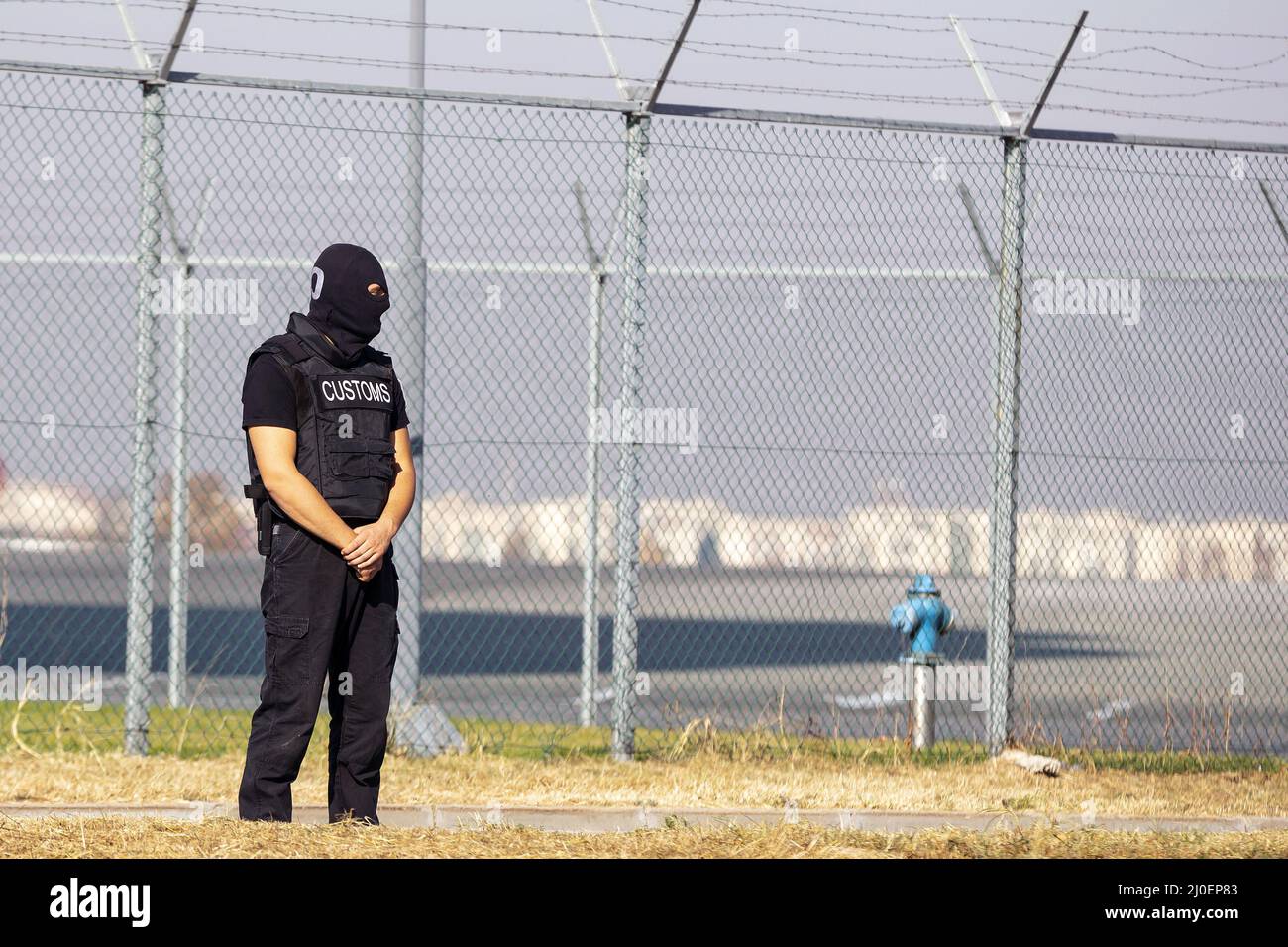 Responsabile doganale e della protezione delle frontiere Foto Stock