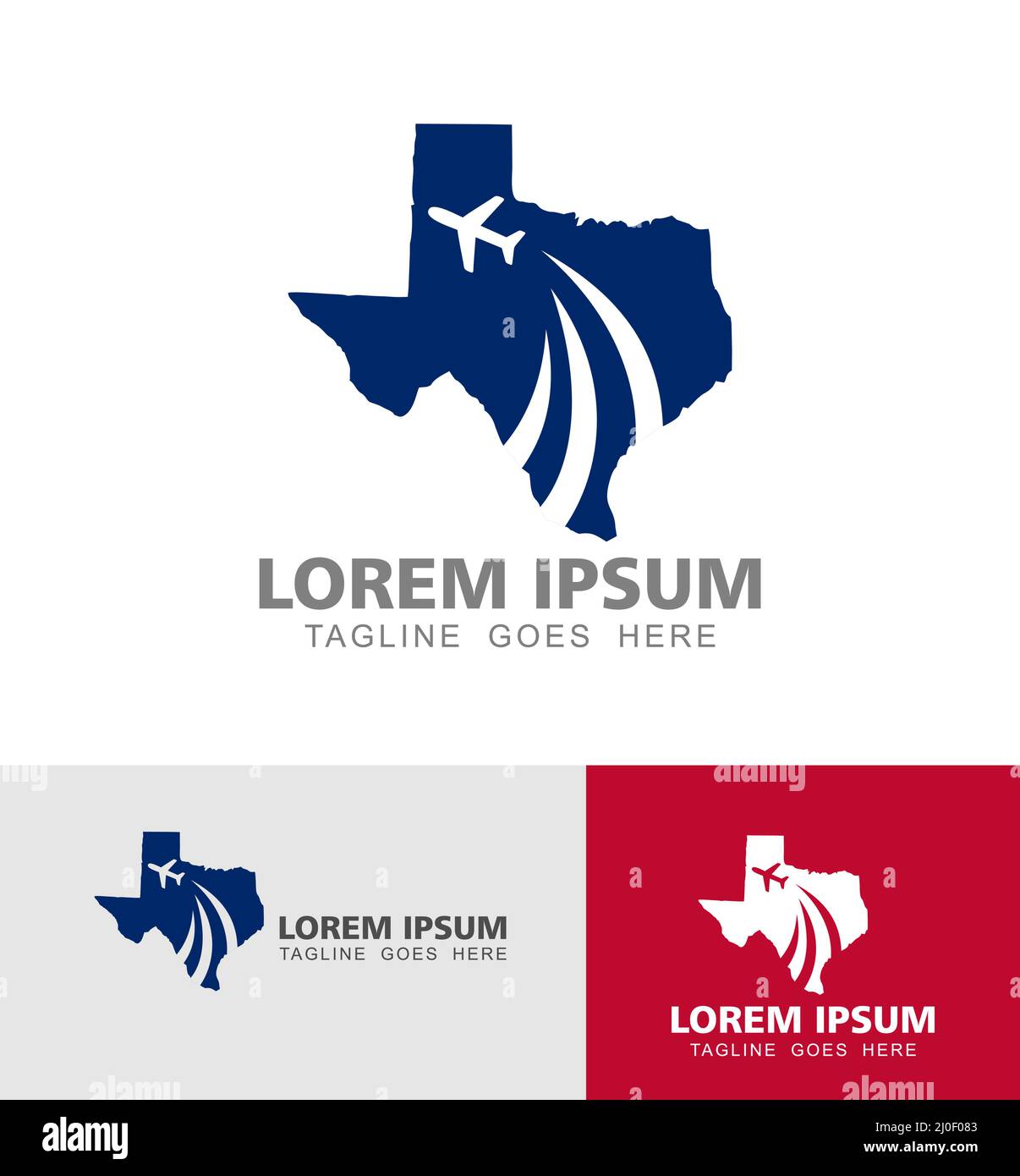 Un set di illustrazioni vettoriali di Texas state Travel Tourism Logo Vector Illustrazione Vettoriale