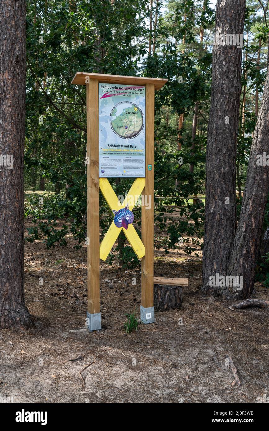 Forme di protesta delle iniziative dei cittadini contro le scorie nucleari Foto Stock