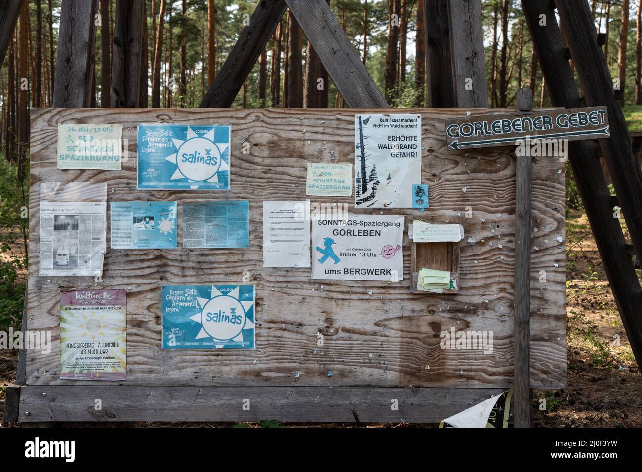Forme di protesta delle iniziative dei cittadini contro le scorie nucleari Foto Stock