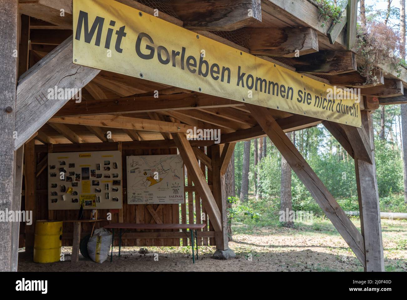 Forme di protesta delle iniziative dei cittadini contro le scorie nucleari Foto Stock