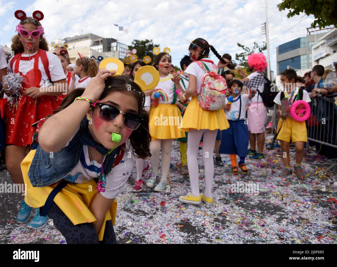 Sfilata di Carnevale di Limassol Cipro 2016 Foto Stock
