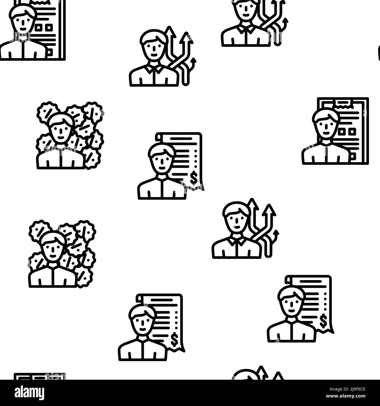 Modello senza giunture del vettore di occupazione di affari del venditore Illustrazione Vettoriale