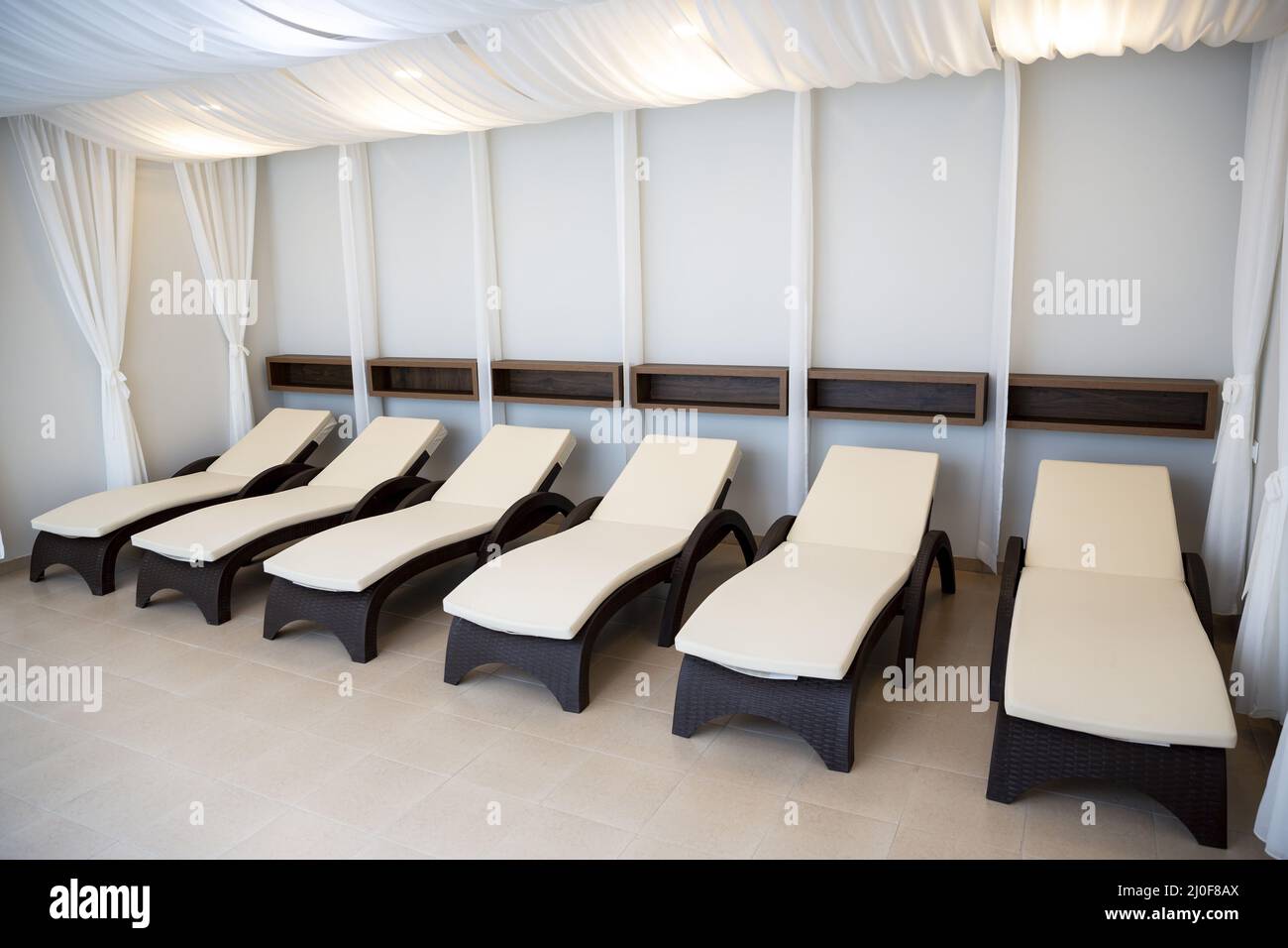 Spa sdraio relax Foto Stock