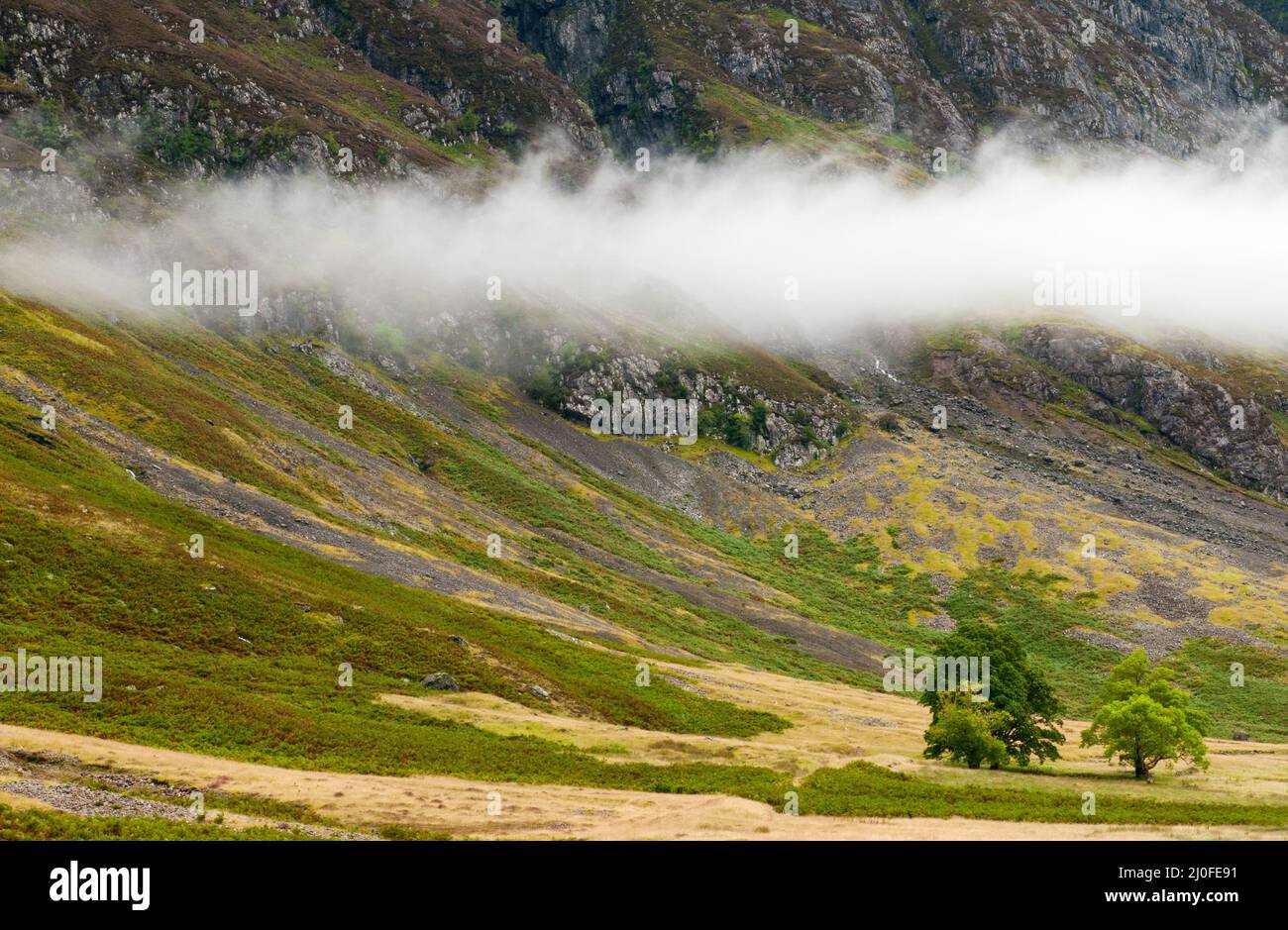 Paesaggio esotico dalle Highlands della Scozia. Foto Stock