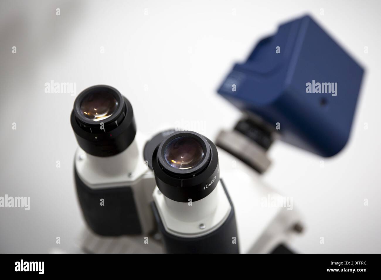 Lenti per microscopio Foto Stock