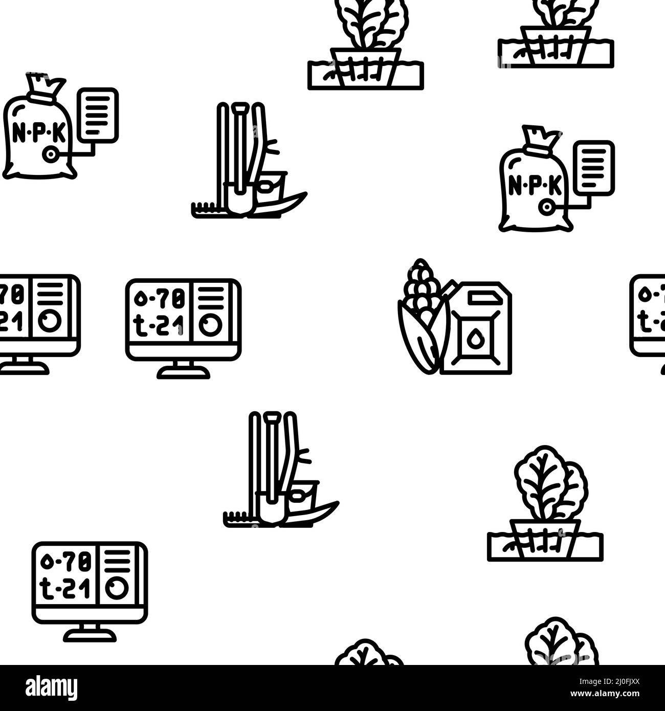 Agricoltura Farmland Business vettore senza giunture modello Illustrazione Vettoriale