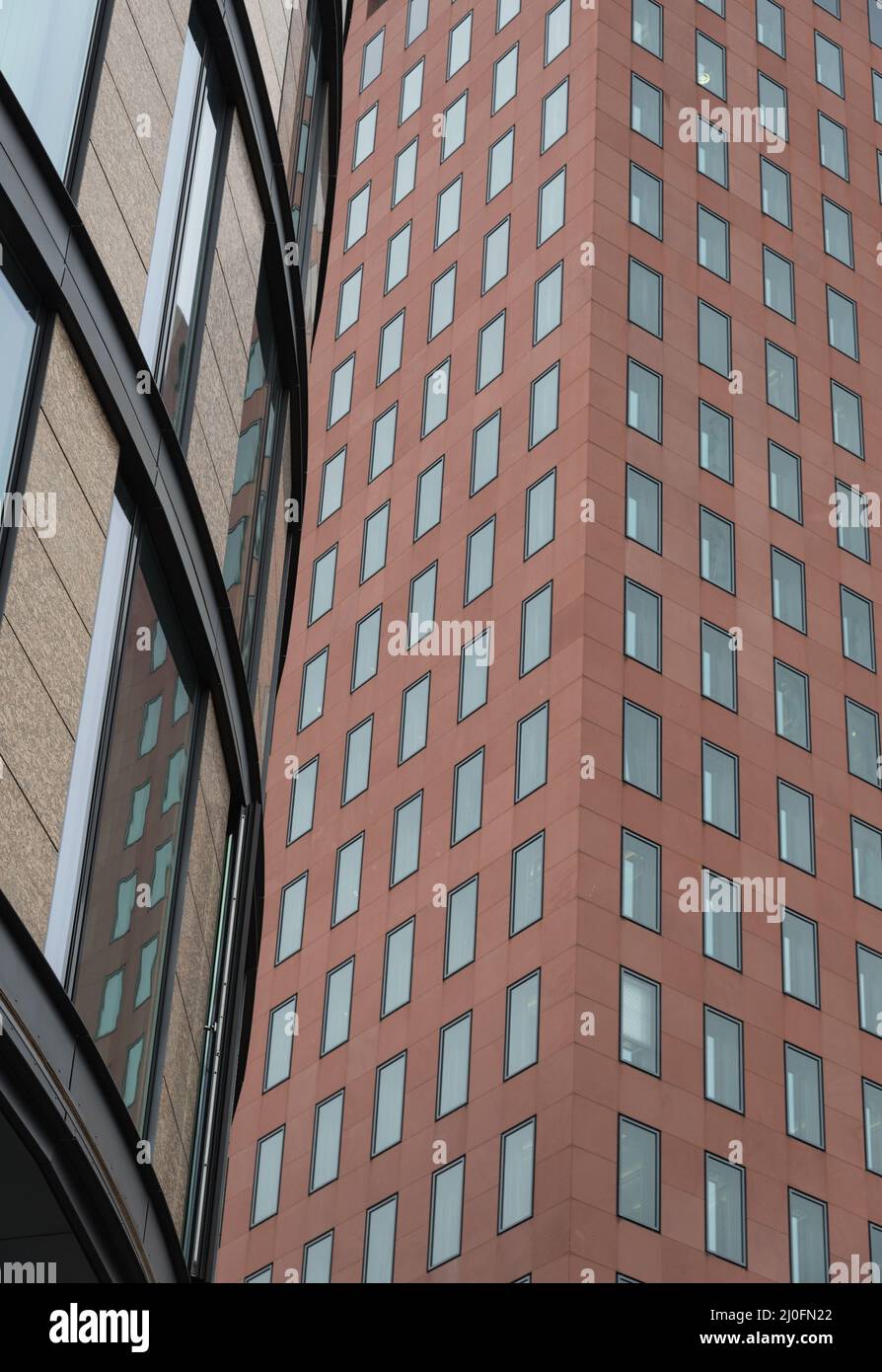Dettagli architettonici di un edificio di moderna costruzione Foto Stock