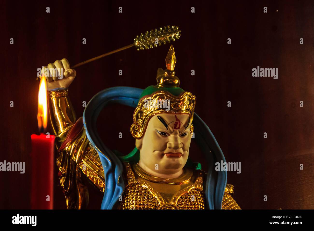 CAI Shen, Dio cinese della ricchezza, Dio della fortuna. Foto Stock