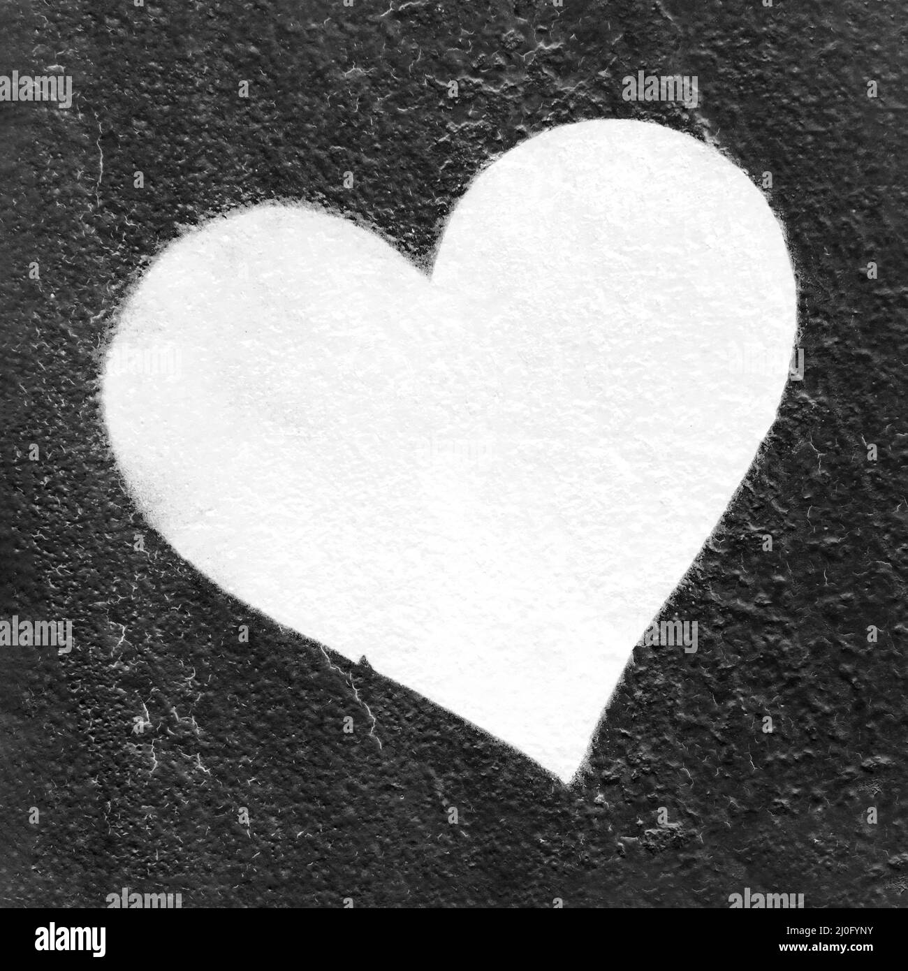 Grunge cuore bianco Foto Stock